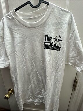 Men’s Medium Sized The Godfather White Graphic Tee